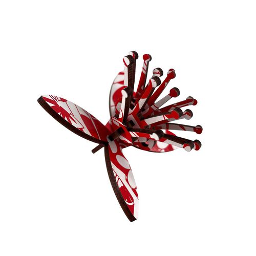 Abstract Designs Floral Red Pohutukawa Xmas Decoration